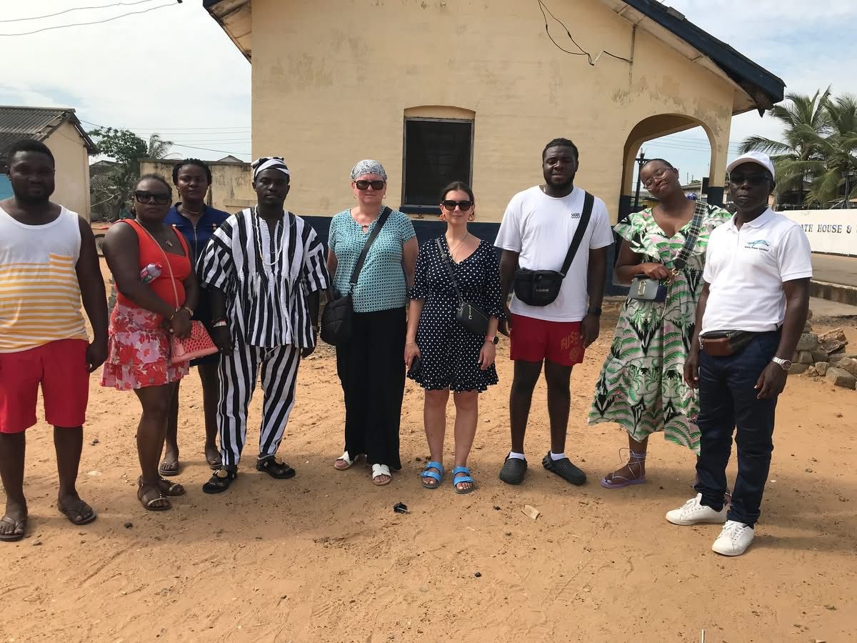 Visitors on community tour